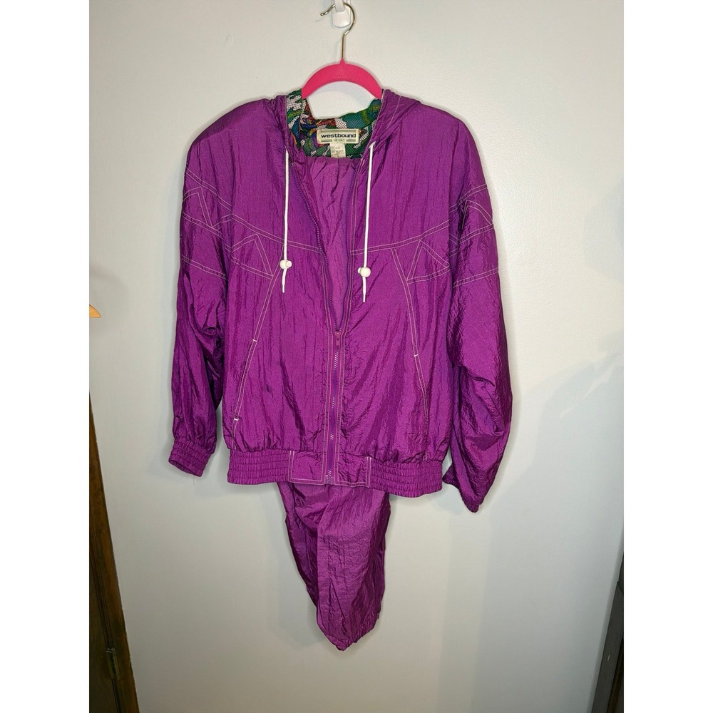 Westbound Sport Vintage Medium Windbreaker Track‎ Suit Colorful Lining